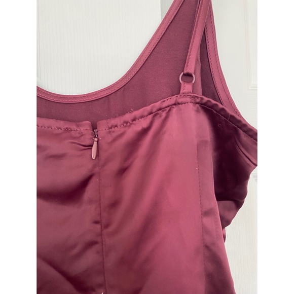 Missguided Satin Maroon Burgundy Cocktail Dress, size US6 - Picture 4 of 8